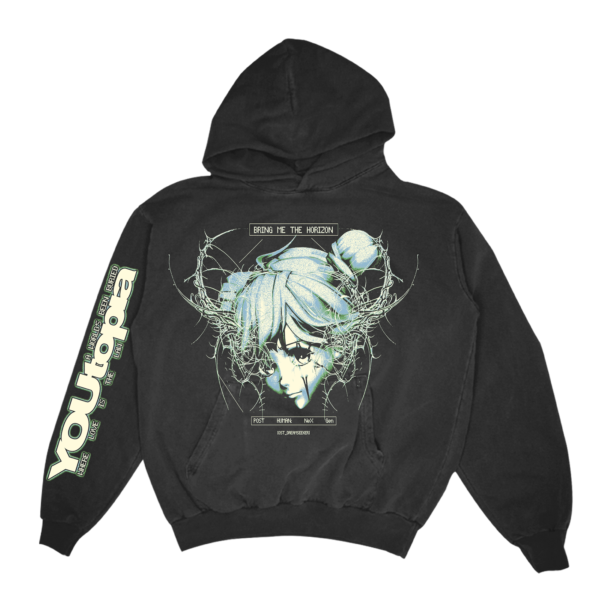 POST HUMAN: NeX GEn YOUtopia | Black Pullover Hoodie – Bring Me POST HUMAN: NeX GEn YOUtopia | Black Pullover Hoodie – Bring Me