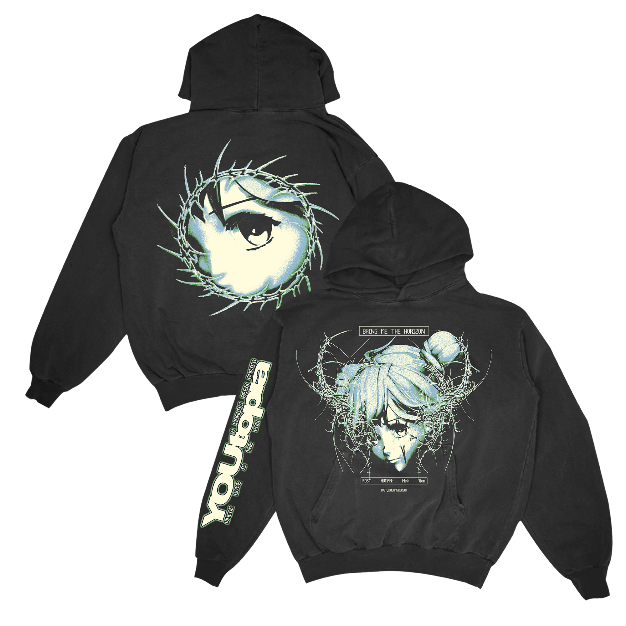 完売品 新品 Bring Me The Horizon パーカー　nex gen POST HUMAN: NeX GEn YOUtopia | Black Pullover Hoodie – Bring Me